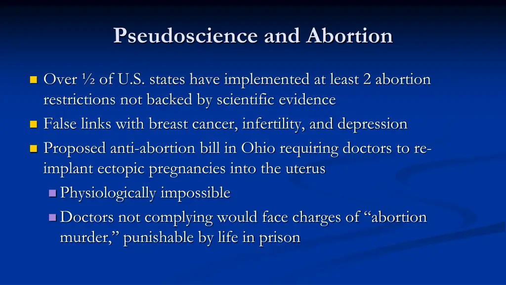 pseudoscience and abortion