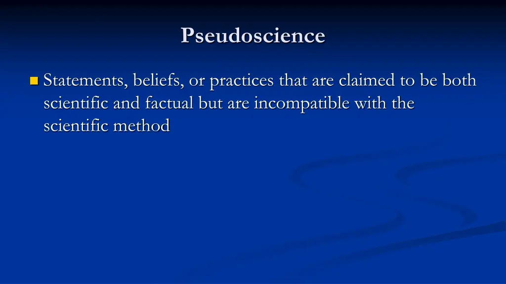 pseudoscience