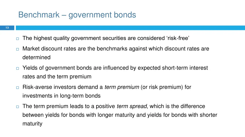benchmark government bonds