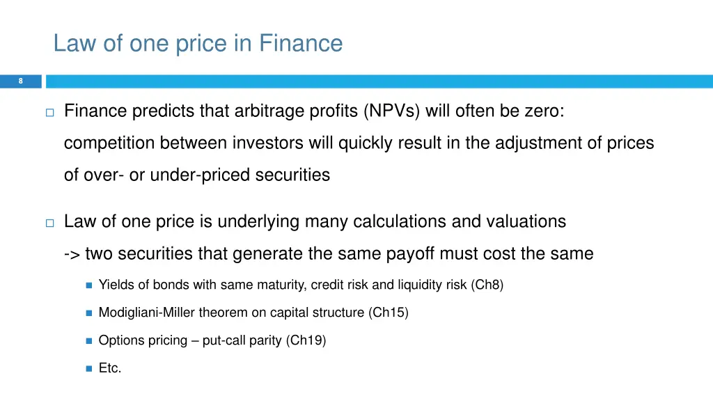 law of one price in finance