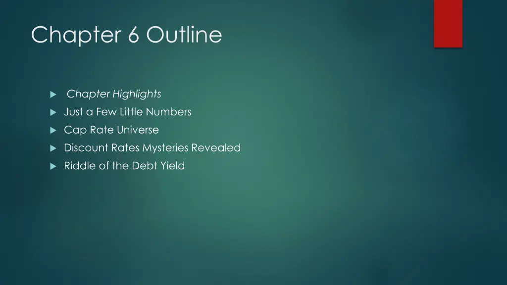 chapter 6 outline