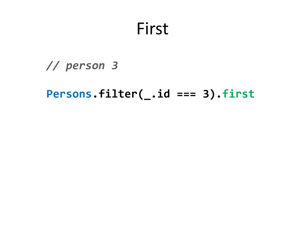 first