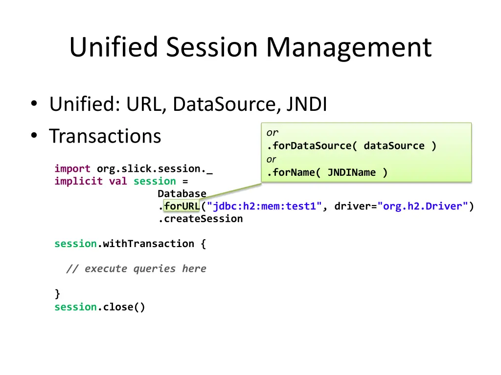 unified session management