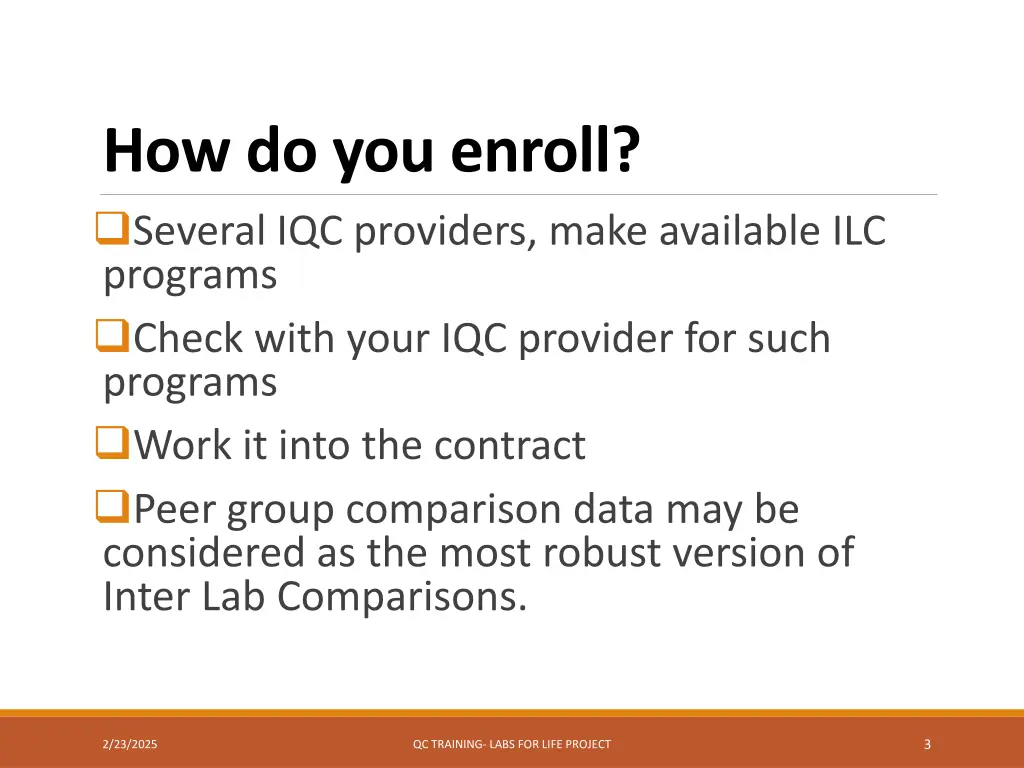how do you enroll several iqc providers make