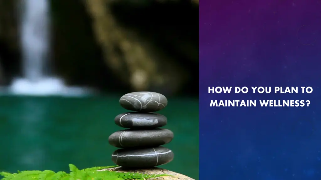 how do you plan to maintain wellness