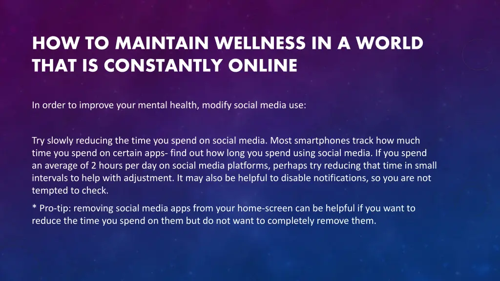 how to maintain wellness in a world that 1