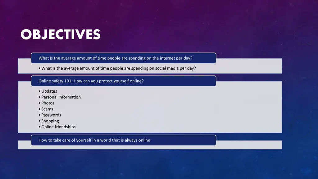 objectives