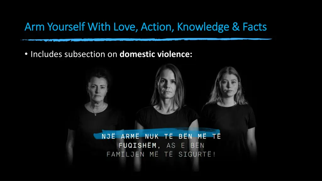 arm yourself with love action knowledge facts 2