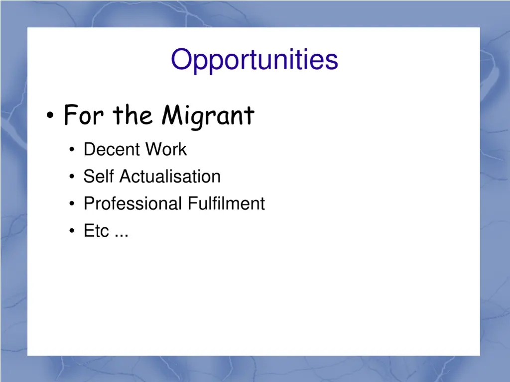 opportunities 1