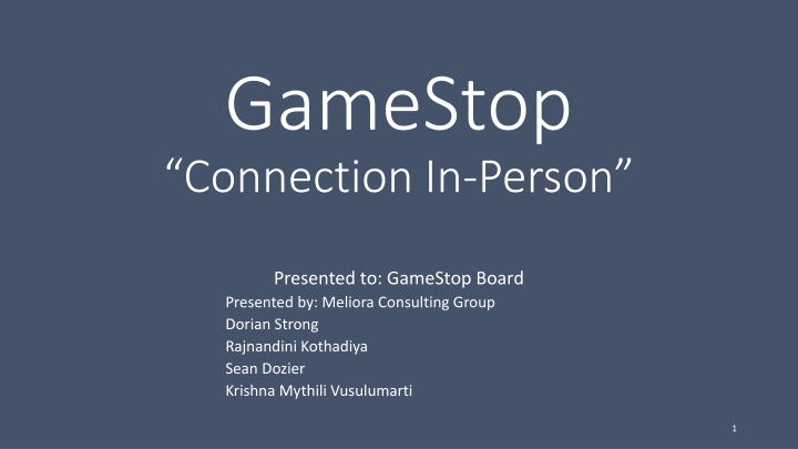 gamestop connection in person