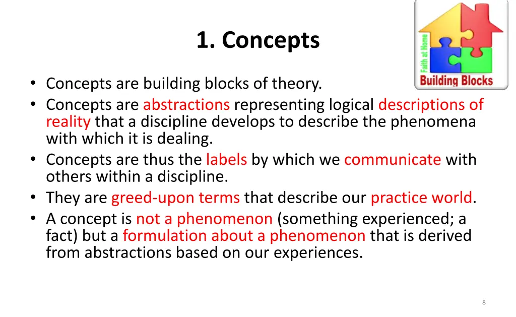 1 concepts