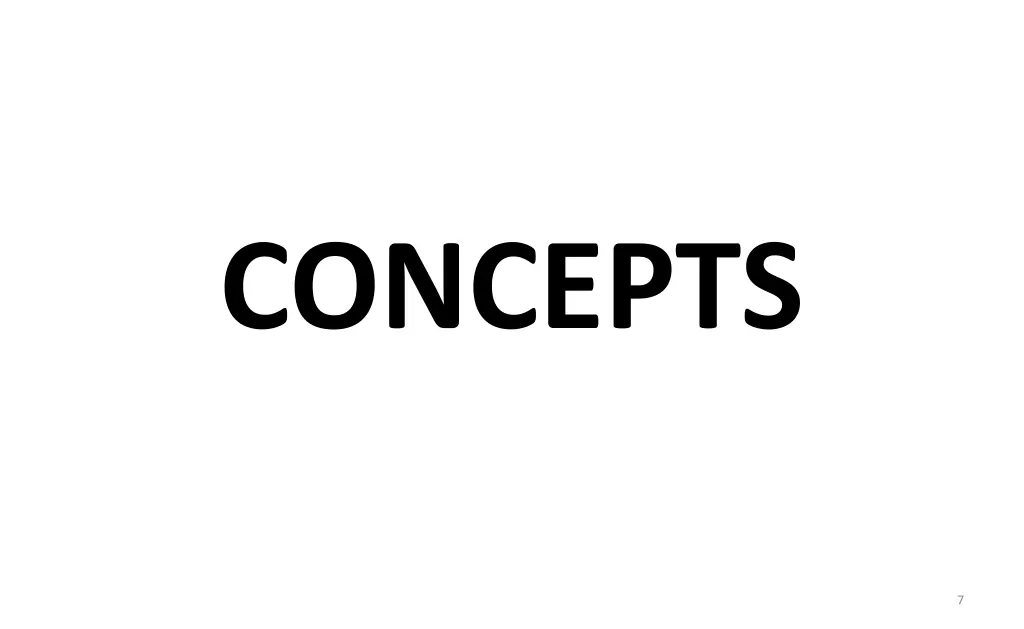 concepts