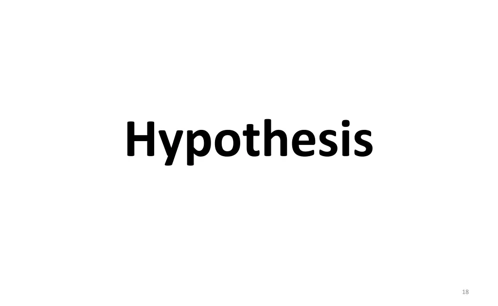 hypothesis