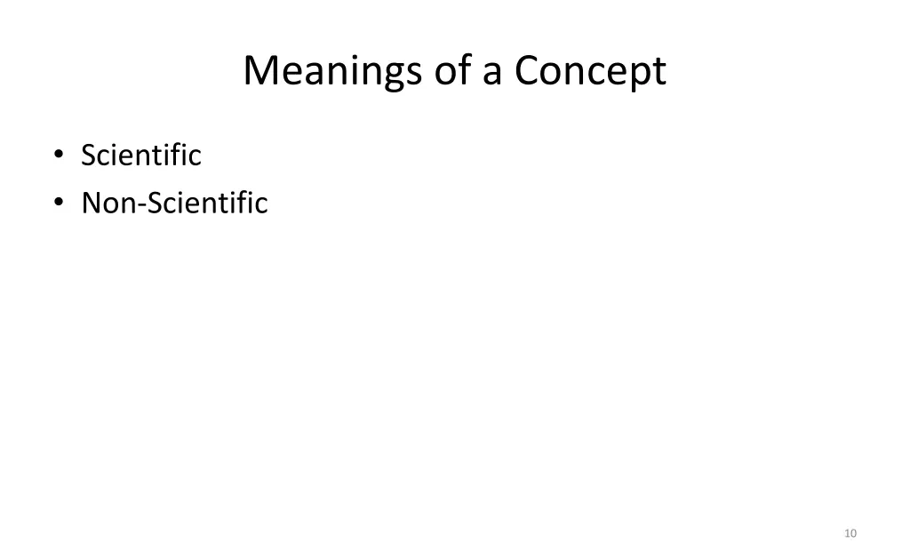 meanings of a concept