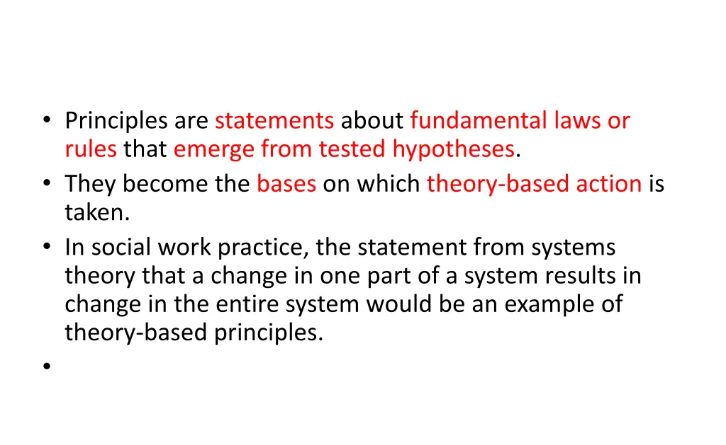 principles are statements about fundamental laws