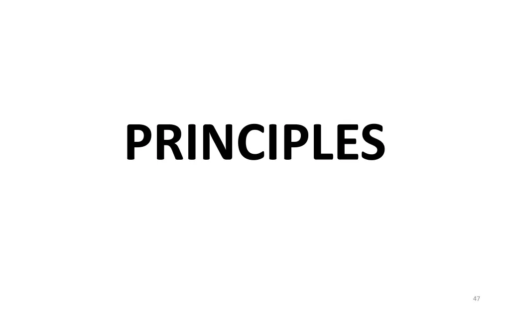 principles