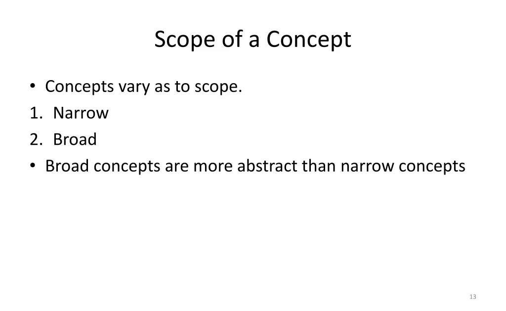 scope of a concept