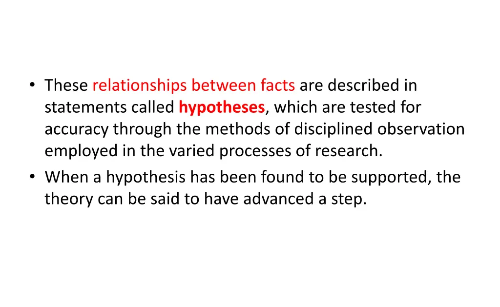 these relationships between facts are described