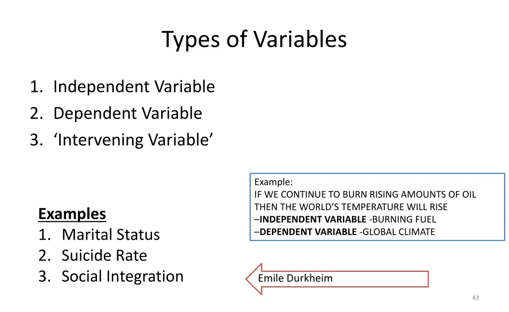 types of variables
