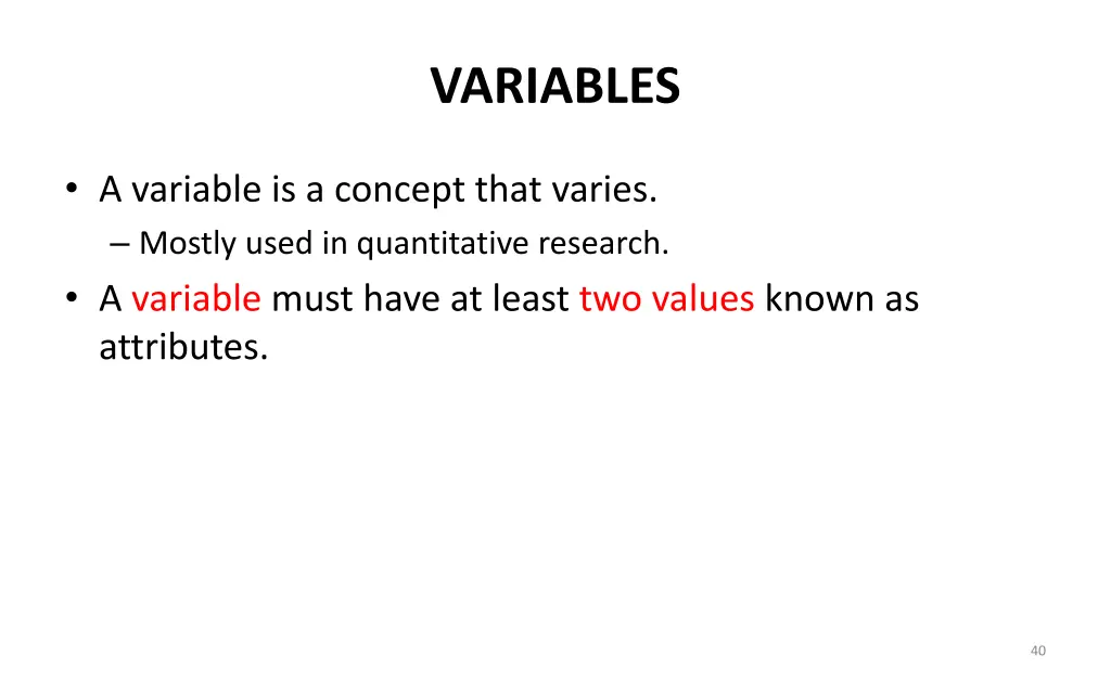 variables