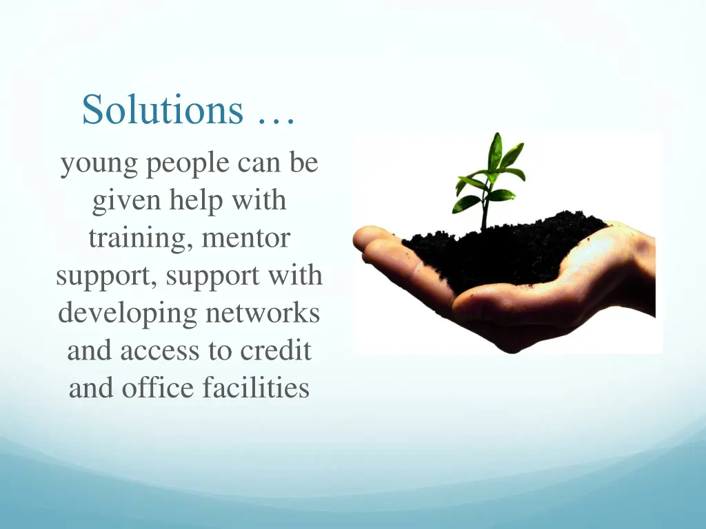 solutions young people can be given help with
