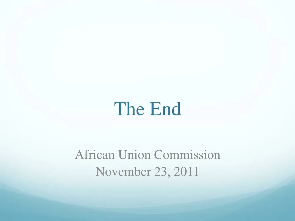 the end