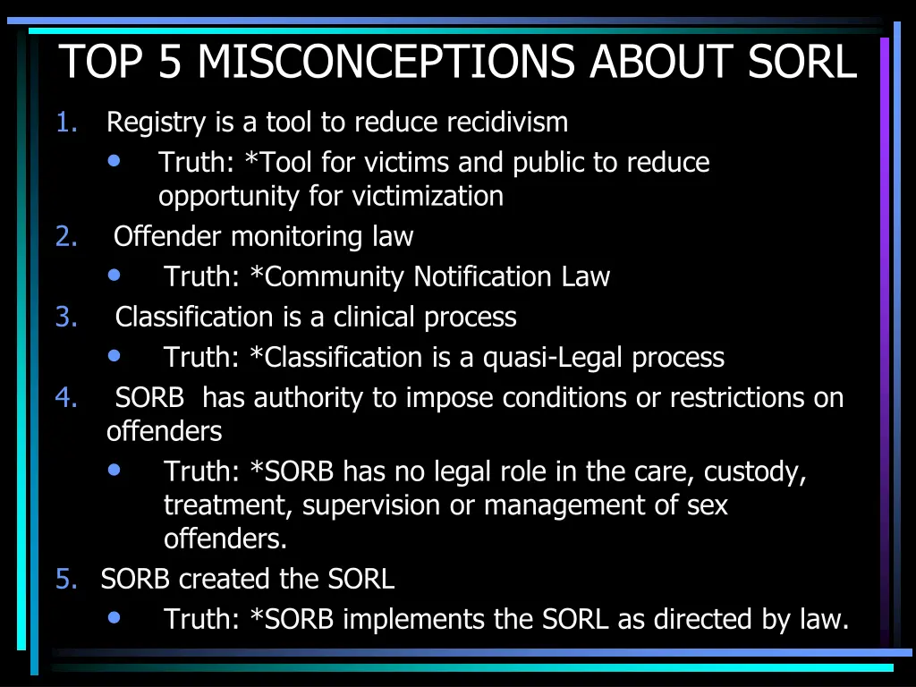 top 5 misconceptions about sorl