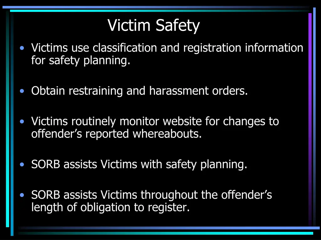 victim safety
