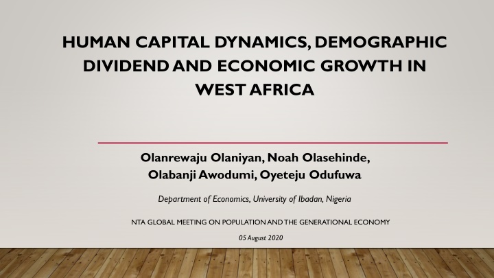 human capital dynamics demographic dividend