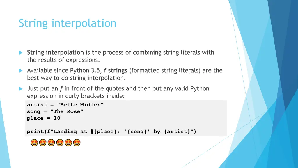 string interpolation