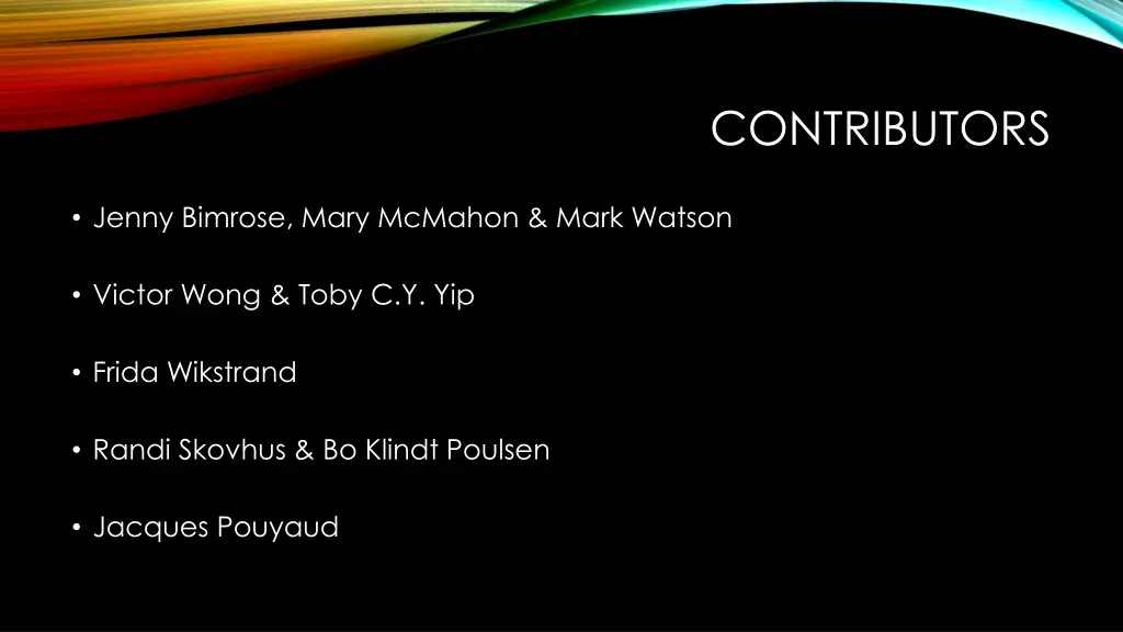 contributors