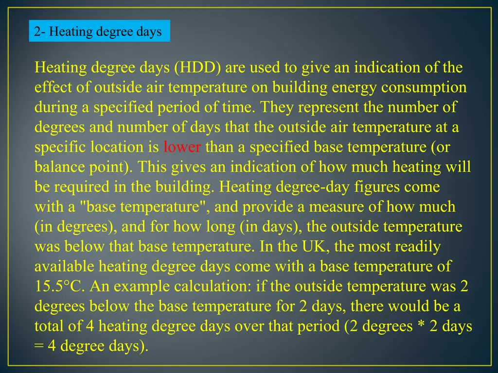 2 heating degree days