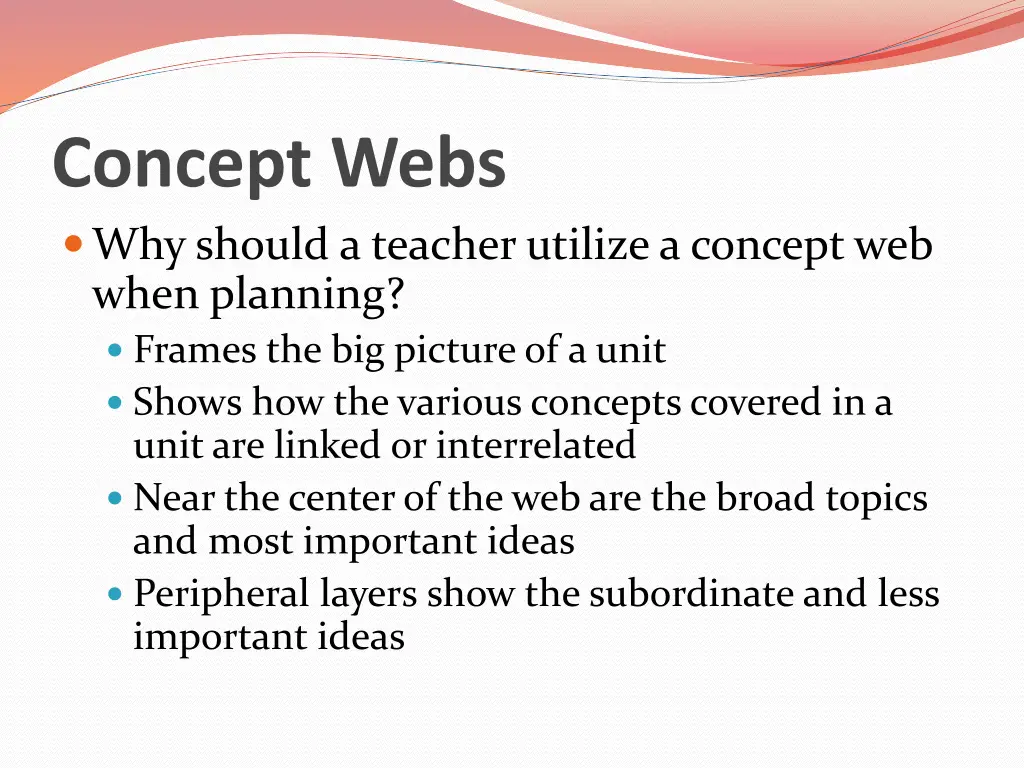 concept webs why should a teacher utilize