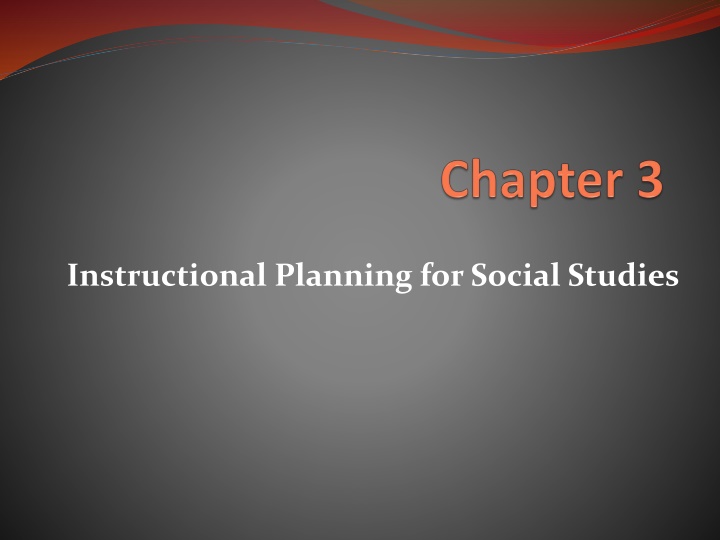 instructional planning for social studies
