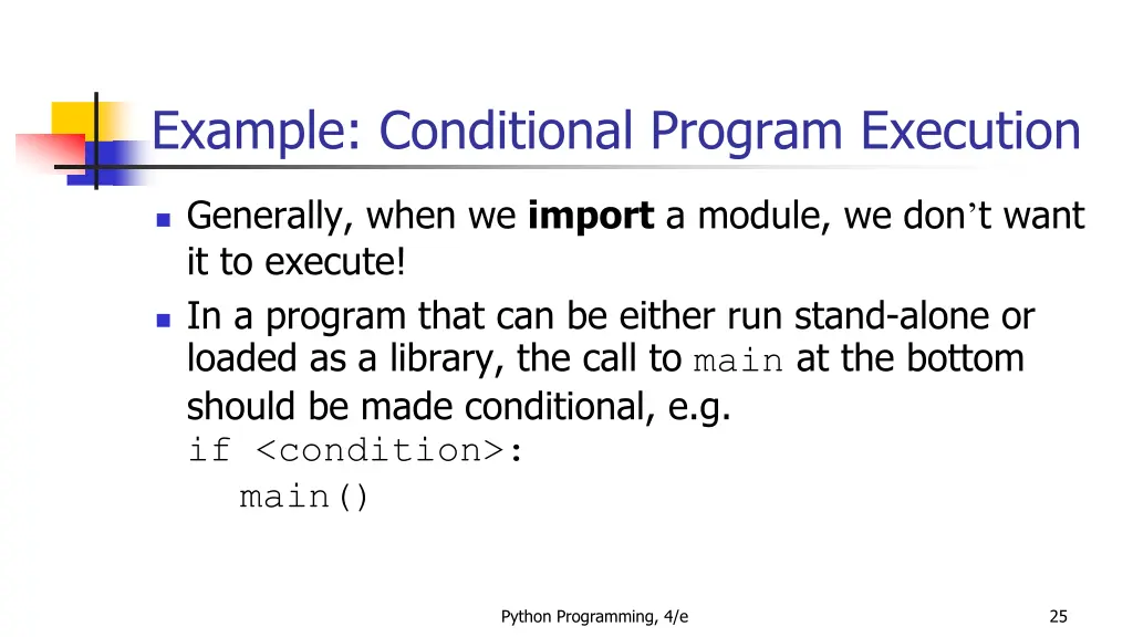 example conditional program execution 2