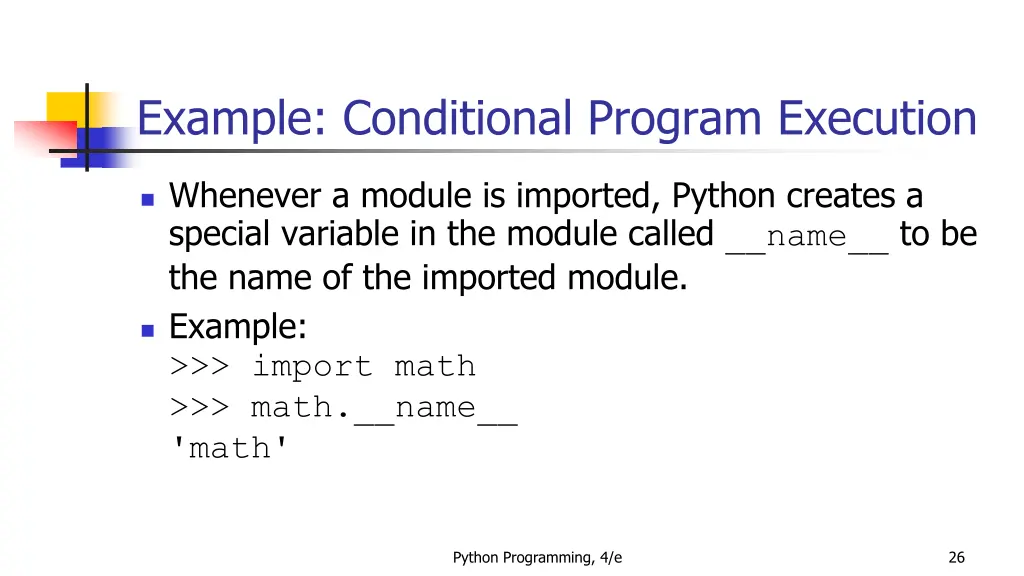 example conditional program execution 3