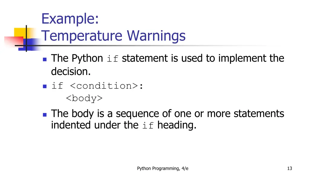 example temperature warnings 6