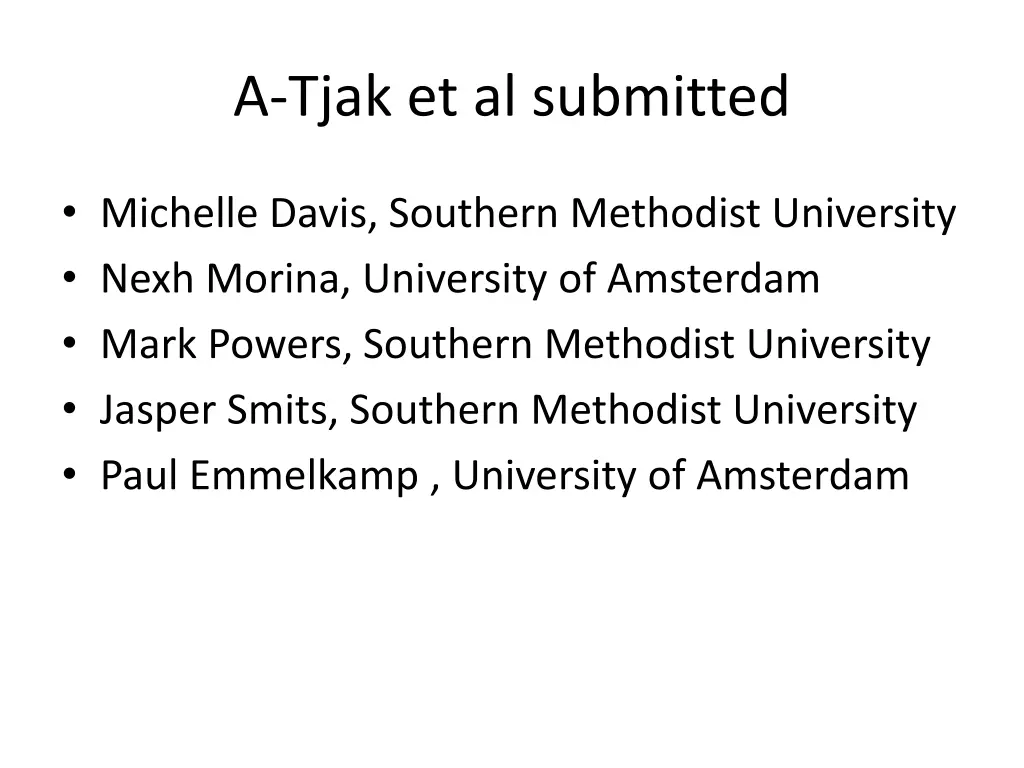 a tjak et al submitted