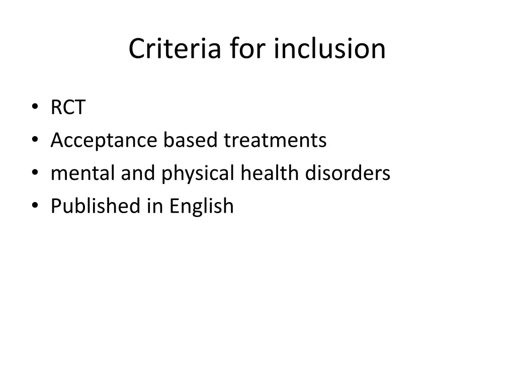 criteria for inclusion 2