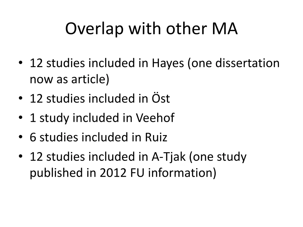 overlap with other ma 2