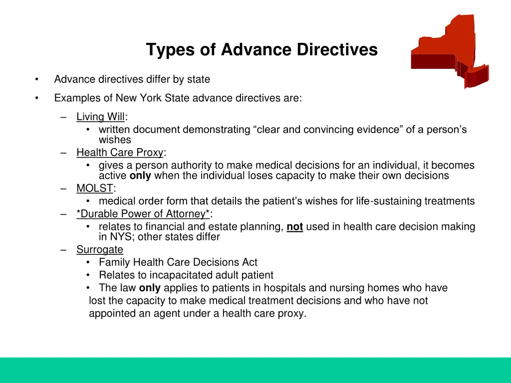 types of advance directives