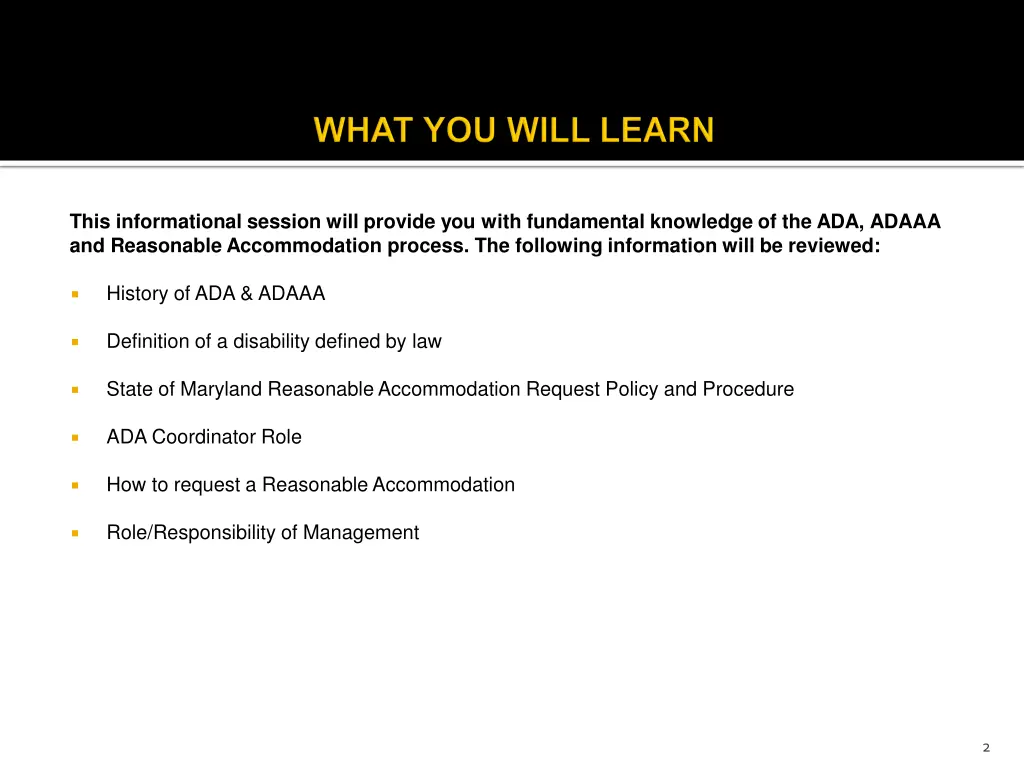 this informational session will provide you with
