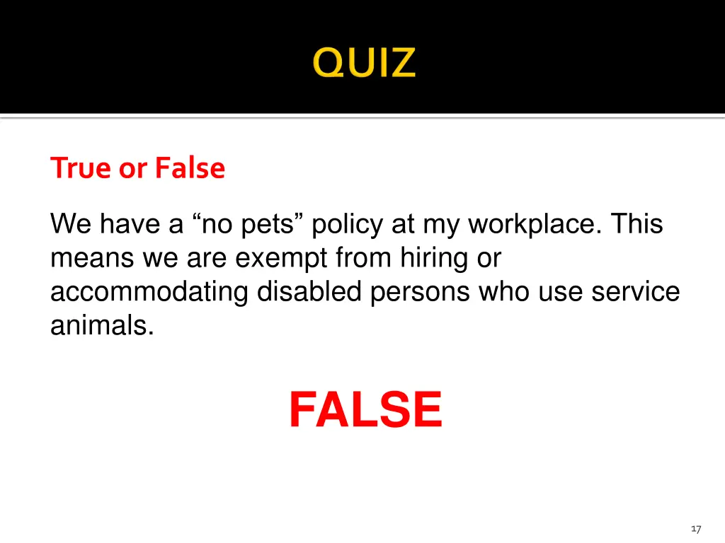 true or false 1
