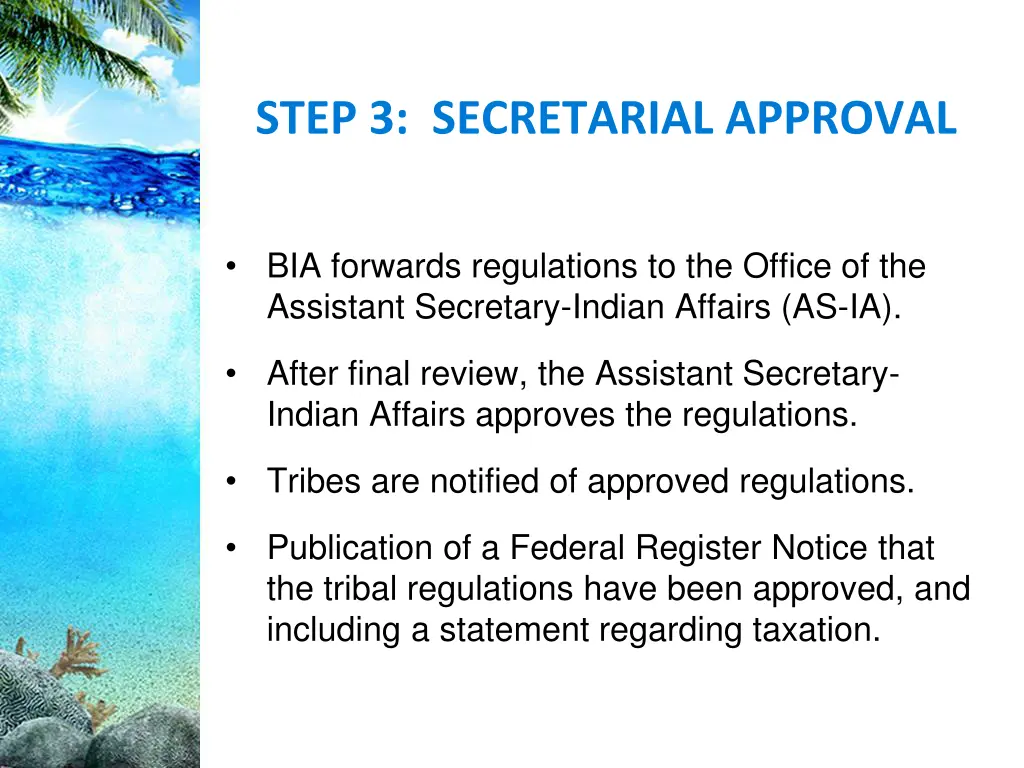 step 3 secretarial approval