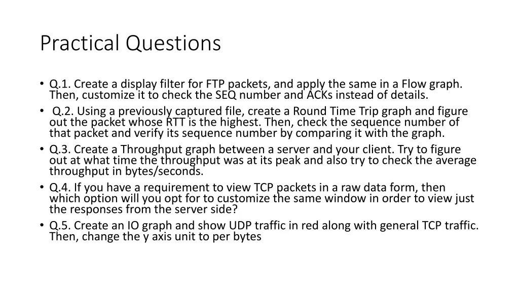 practical questions