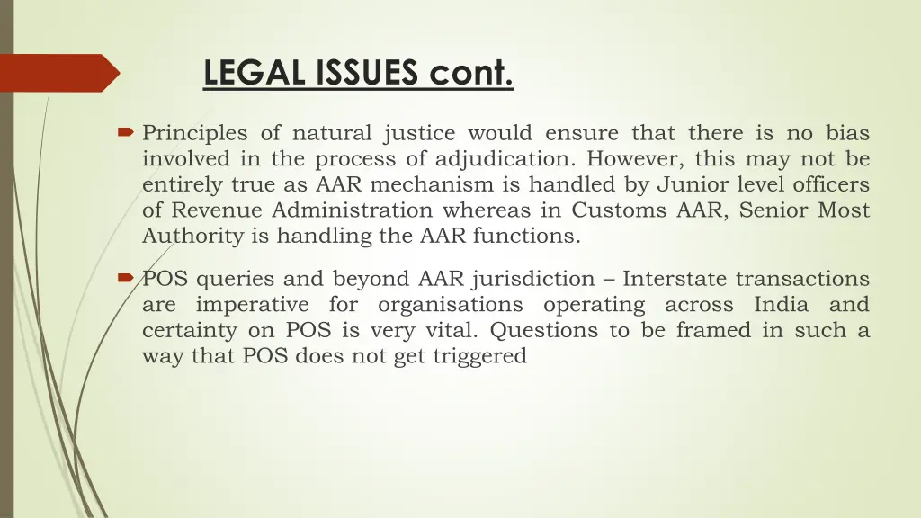 legal issues cont