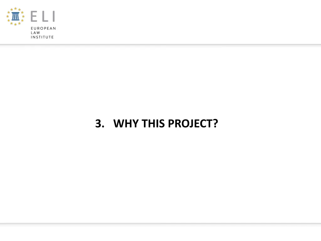 3 why this project