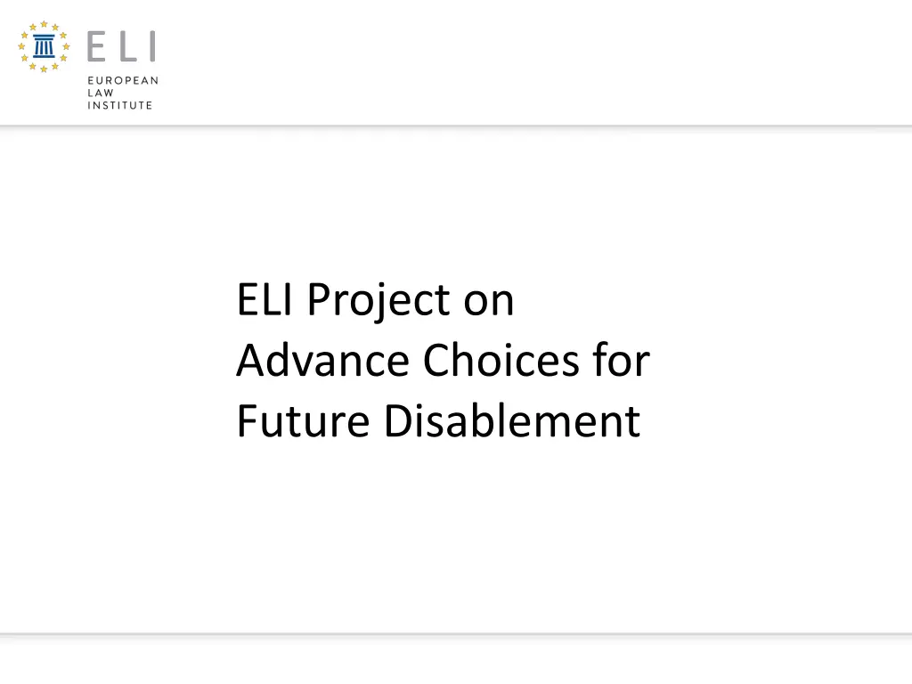 eli project on advance choices for future 1