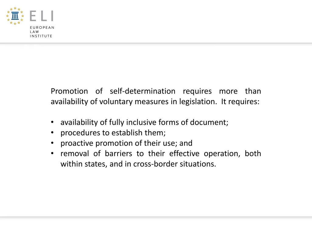 promotion of self determination requires more