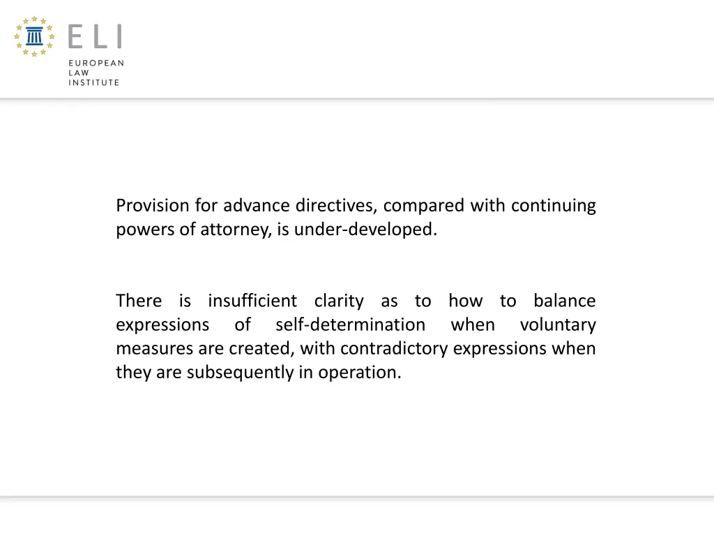 provision for advance directives compared with